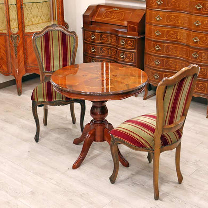 イタリア ダイニングテーブル 80cm幅 2人用 象嵌 TS80