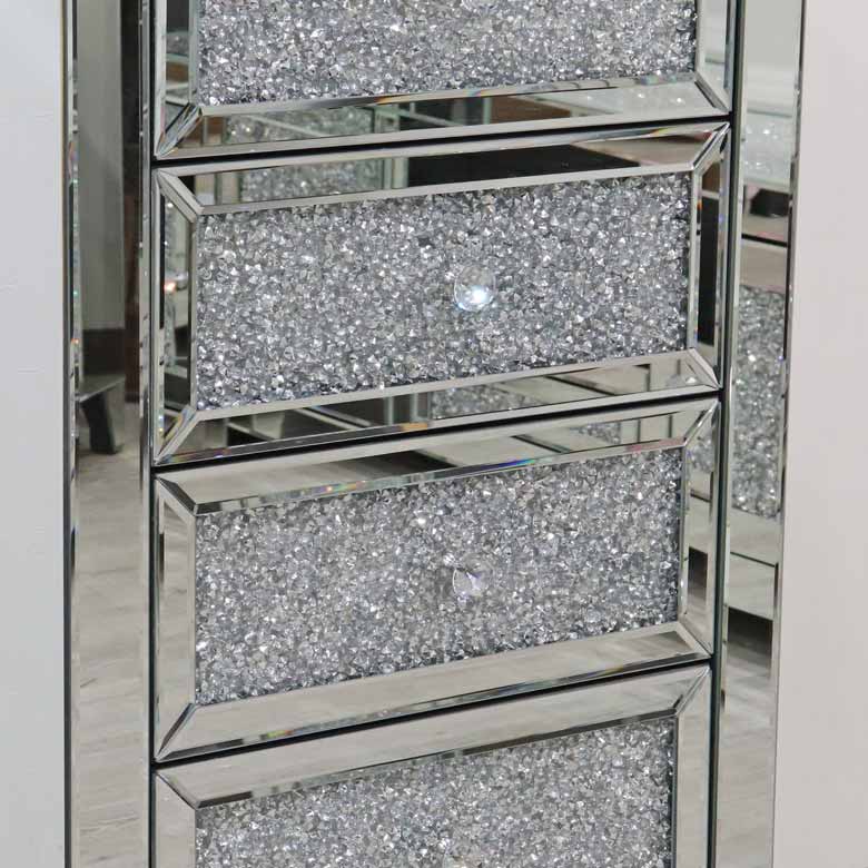 ミラー家具 5段チェスト ディスプレイスタンド サイドテーブル C5