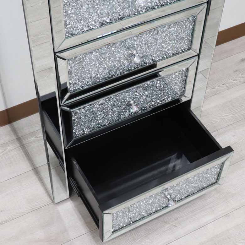 ミラー家具 5段チェスト ディスプレイスタンド サイドテーブル C5