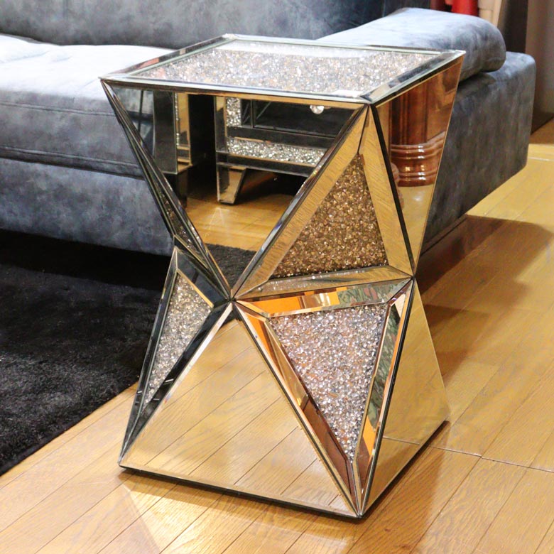 ミラー家具 サイドテーブル ディスプレイスタンド