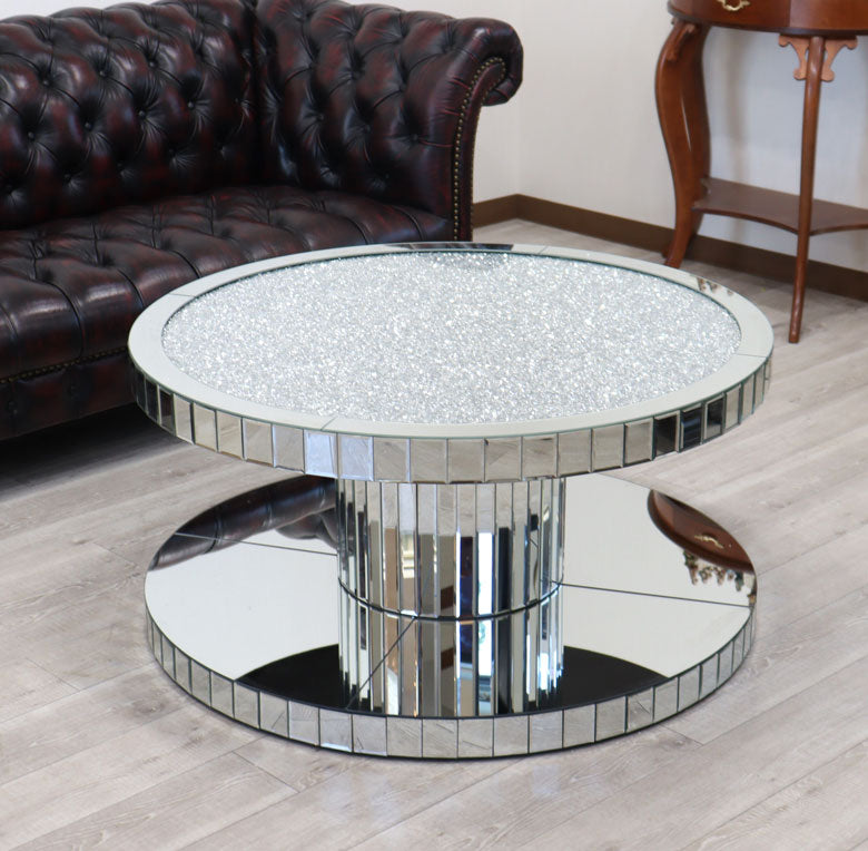 ミラー家具 リビングテーブル 100m 円形 ローテーブル