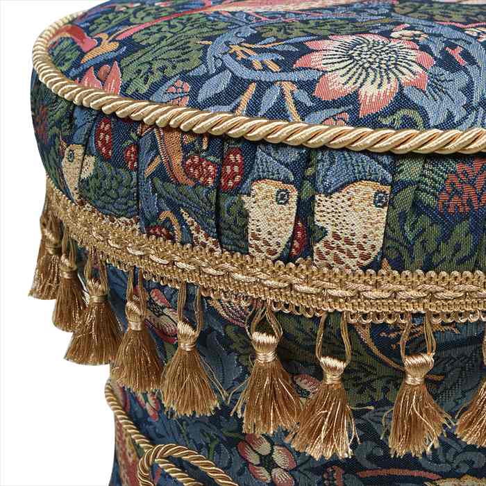 ジェニファーテイラー アワーグラスオットマン スツール いちご泥棒 JENNIFER TAYLOR