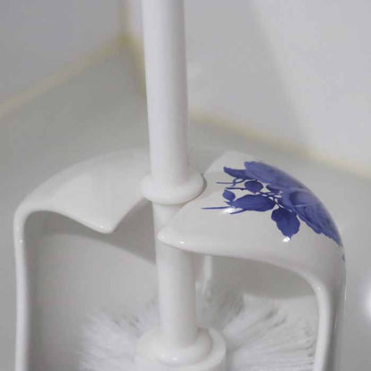 トイレブラシ 陶器 サニタリーポット トイレブラシセット ブルーローズ