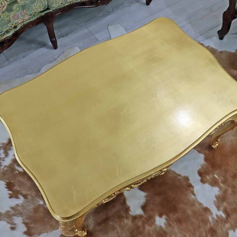 リビングテーブル ゴールド 84cm ローテーブル 猫脚 イタリア DIBIASE TB-S-GD