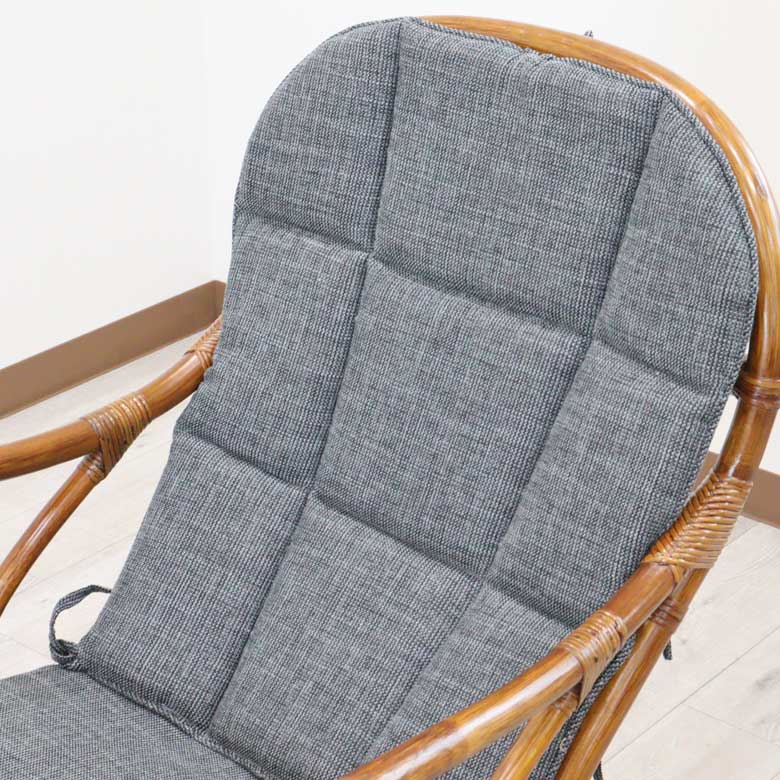 ラタンロッキングチェア 一人がけ 軽量 ソファー リバーシブル