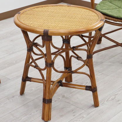 軽量ラタン ローテーブル 手作り ラウンドテーブル 軽い