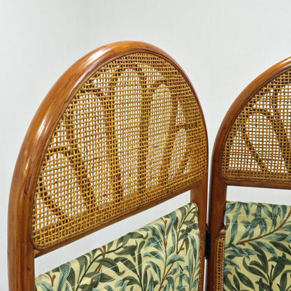 軽量ラタン 3連スクリーン グリーン 衝立 手作り 軽い カバー付き