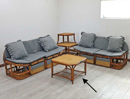 軽量ラタン ローテーブル 手作り 正方形 テーブル 軽い