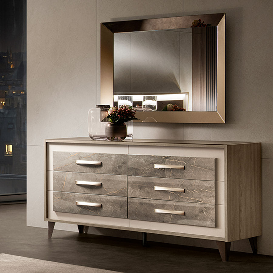 ワイドチェスト 6引出 163cm幅 Arredoclassic アレドクラシック ADORA AMBRA アンブラ アレドクラシック 高級家具