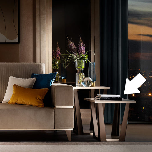 ランプテーブル ロータイプ 50cm Arredoclassic アレドクラシック ADORA AMBRA アンブラ 正方形 ローテーブル センターターブル 応接 アレドクラシック イタリア製