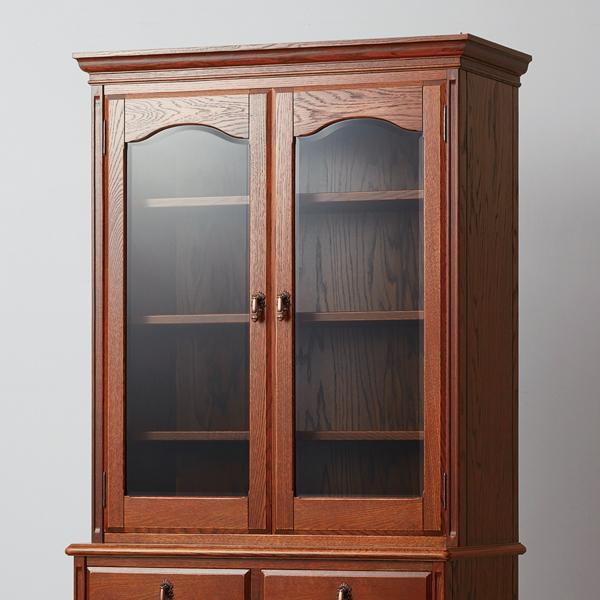 カントリーハウス 2ドア キャビネット オーク材 天然木使用 国産家具 英国調 ブリティッシュ CDB11