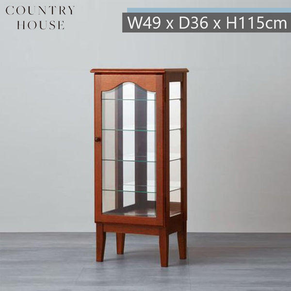 カントリーハウス キュリオケース ガラスケース ショーケース S オーク材 天然木使用 国産家具 英国調 ブリティッシュ CLB71