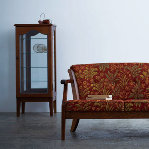 カントリーハウス キュリオケース ガラスケース ショーケース S オーク材 天然木使用 国産家具 英国調 ブリティッシュ CLB71