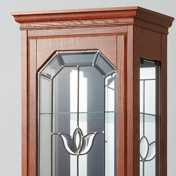 カントリーハウス キュリオケース ガラスケース  ショーケース L オーク材 天然木使用 国産家具 英国調 ブリティッシュ CLB51