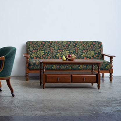 カントリーハウス 引出付 センターテーブル 応接 オーク材 天然木使用 国産家具 英国調 引き出し付き CLT31