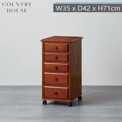 カントリーハウス チェストワゴン スリムチェスト キャスター付 オーク材 天然木使用 国産家具 英国調 ブリティッシュ CPB21