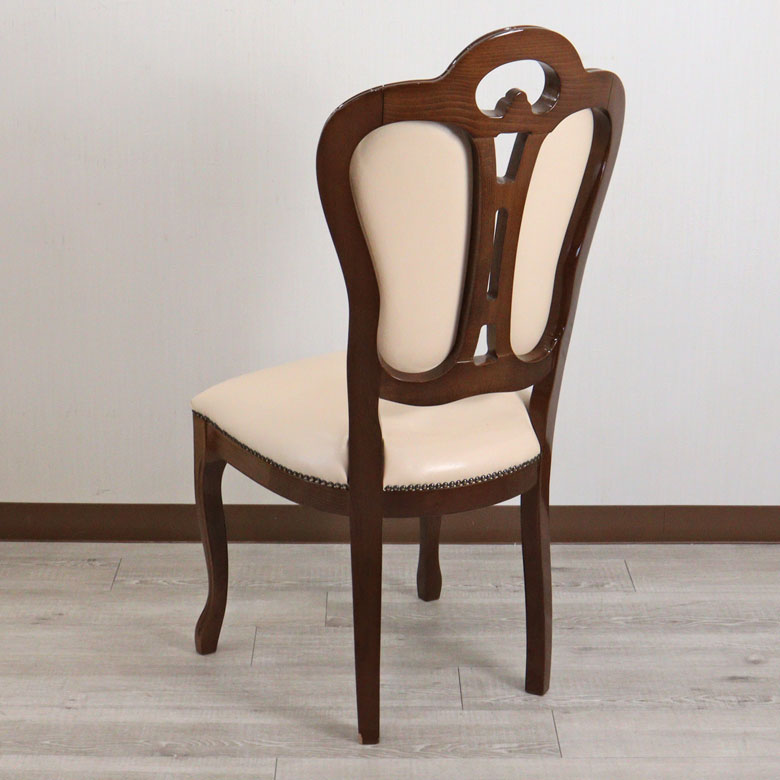 サルタレッリ フローレンス ダイニングチェア ピンクレザー ウォールナット GIGLIO