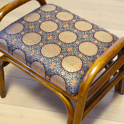 和風スツール ラタン スタッキング 仏壇前用スツール 軽量 菊模様