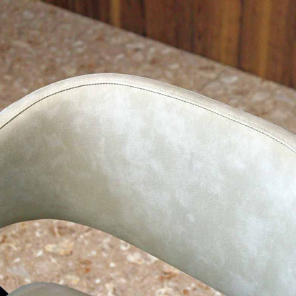 シギヤマ家具 回転チェア レブル ダイニングチェア 合皮 アイボリー ダークブラウン REBEL