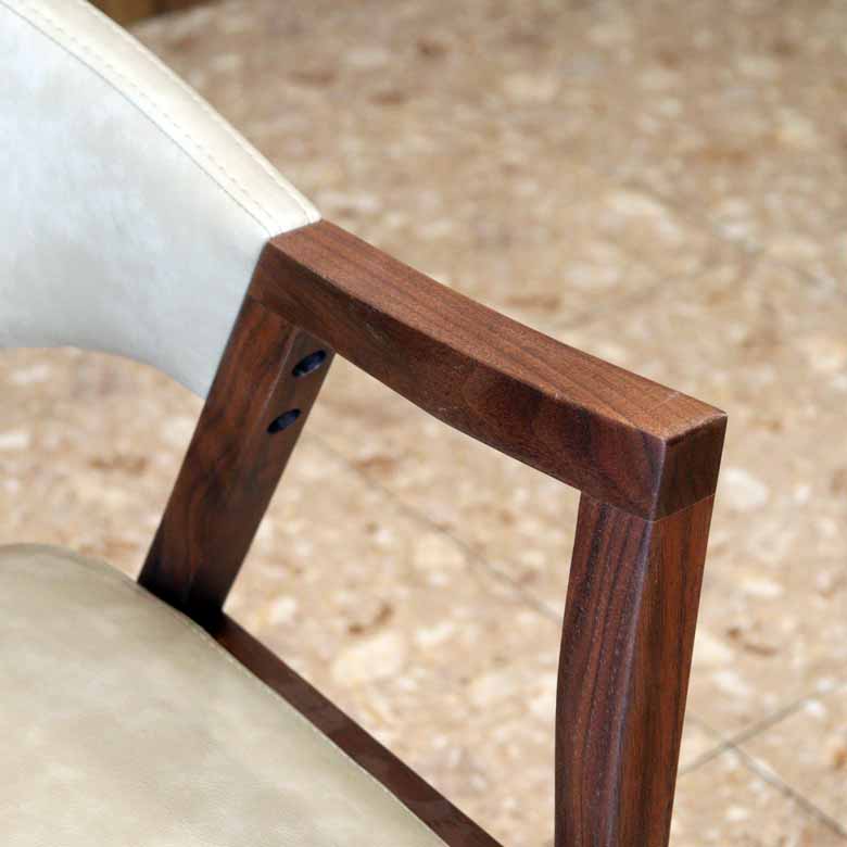 シギヤマ家具 回転チェア レブル ダイニングチェア 合皮 アイボリー ダークブラウン REBEL