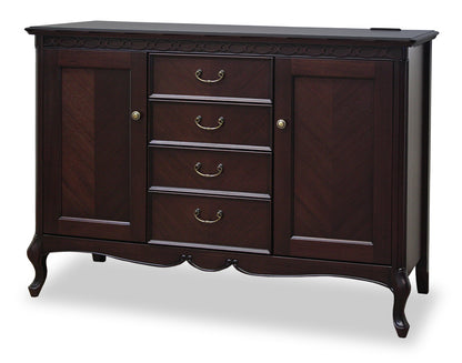 サイドボード チェスト 2口 コンセント付 幅114cm 東海家具 フルール DM SB114 マホガニー ダークブラウン 783857