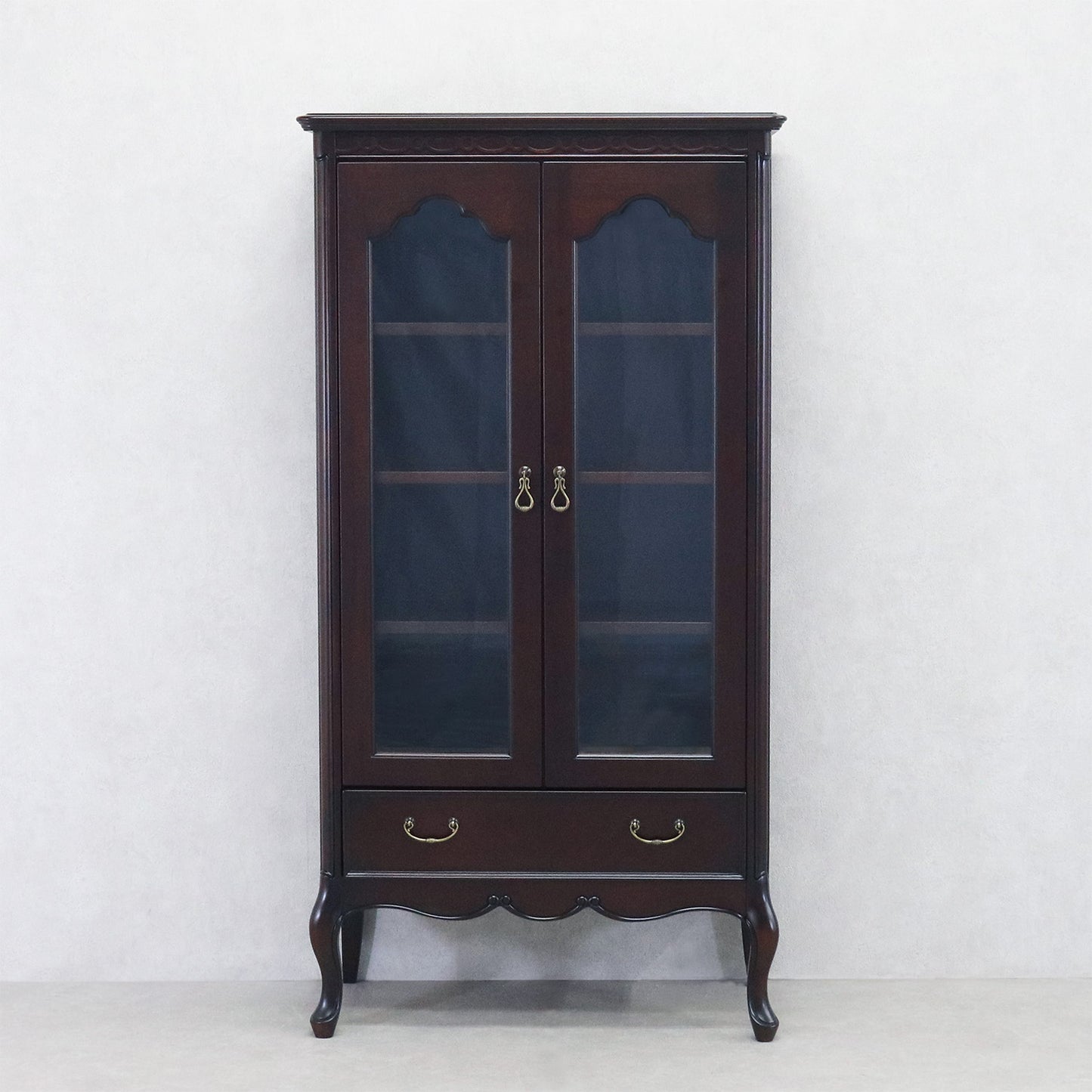 キャビネット ガラスキャビネット 東海家具 フルール DM キャビネット72 マホガニー ダークブラウン 784809