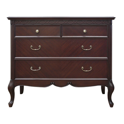 チェスト ローチェスト タンス 衣類収納 幅85cm 東海家具 フルール DM チェスト85 マホガニー ダークブラウン 783208
