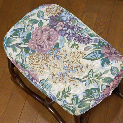 軽量ラタン スクエア スツール 手作り 椅子 軽い 花柄