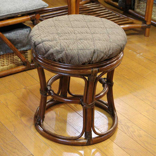 軽量ラタン 回転 スツール 手作り 椅子 軽い MR