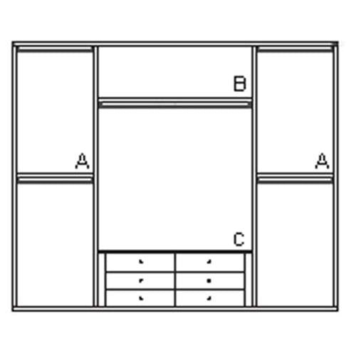 ワードローブ 4ドア Dolce Vita ドルチェビータ 高級家具 イタリア製