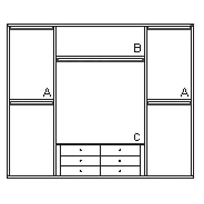 ワードローブ 4ドア Dolce Vita ドルチェビータ 高級家具 イタリア製