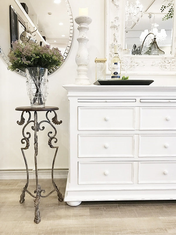 アイアンフラワースタンド 花台 サイドテーブル ロートアイアン FM-19