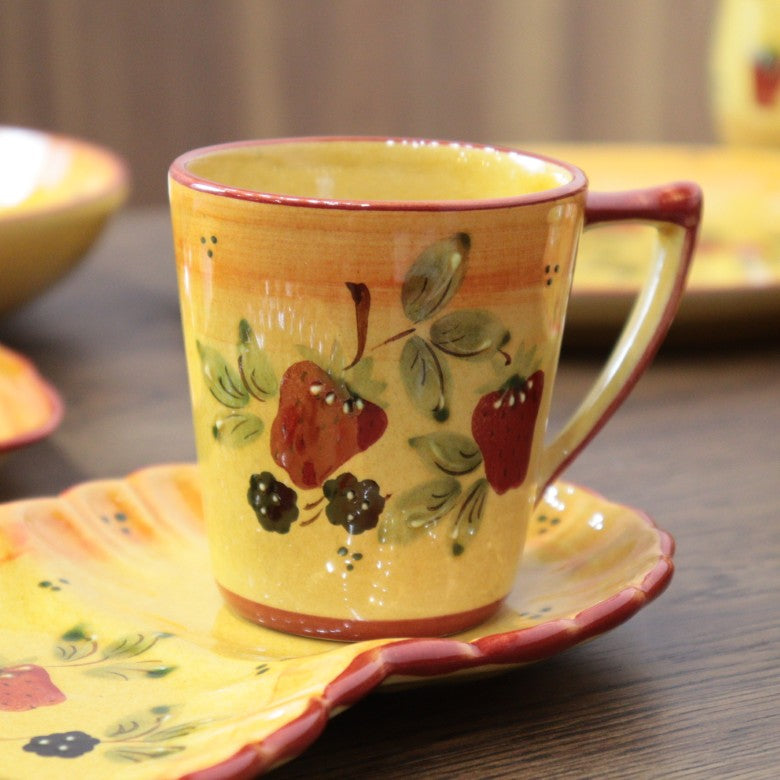 ポルトガル製 マグカップ ストロベリー 陶器 ベリー柄