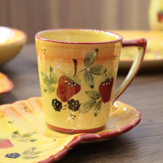 ポルトガル製 マグカップ ストロベリー 陶器 ベリー柄