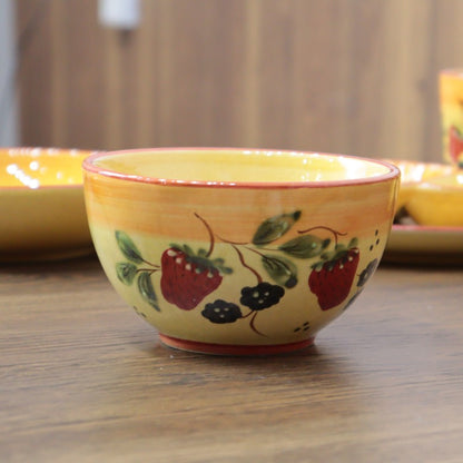 ポルトガル製 カフェオレボウル 椀 サラダボウル ストロベリー 陶器 ベリー柄