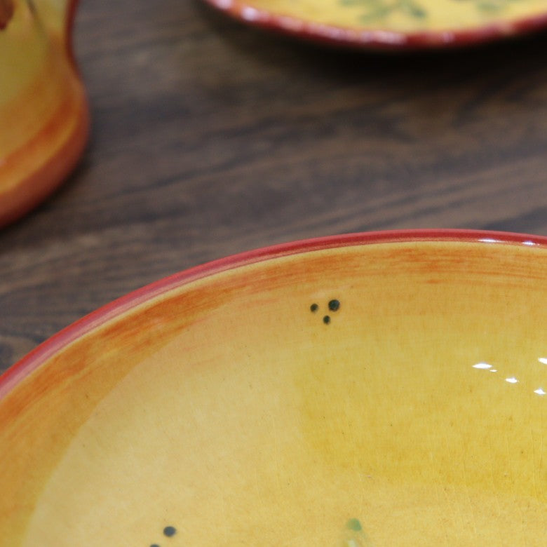 ポルトガル製 ラウンドプレート パスタ皿 21cm ストロベリー 陶器 ベリー柄