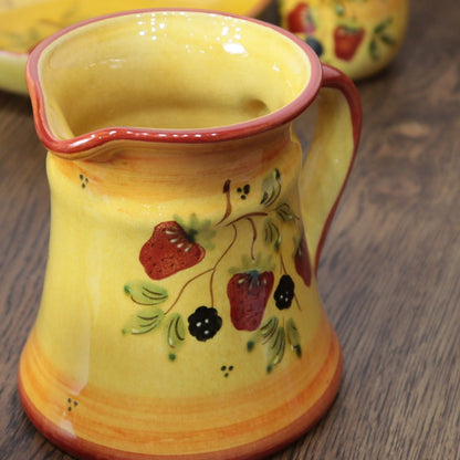 ポルトガル製 ピッチャージャグ デキャンタ ポット ストロベリー 陶器 ベリー柄