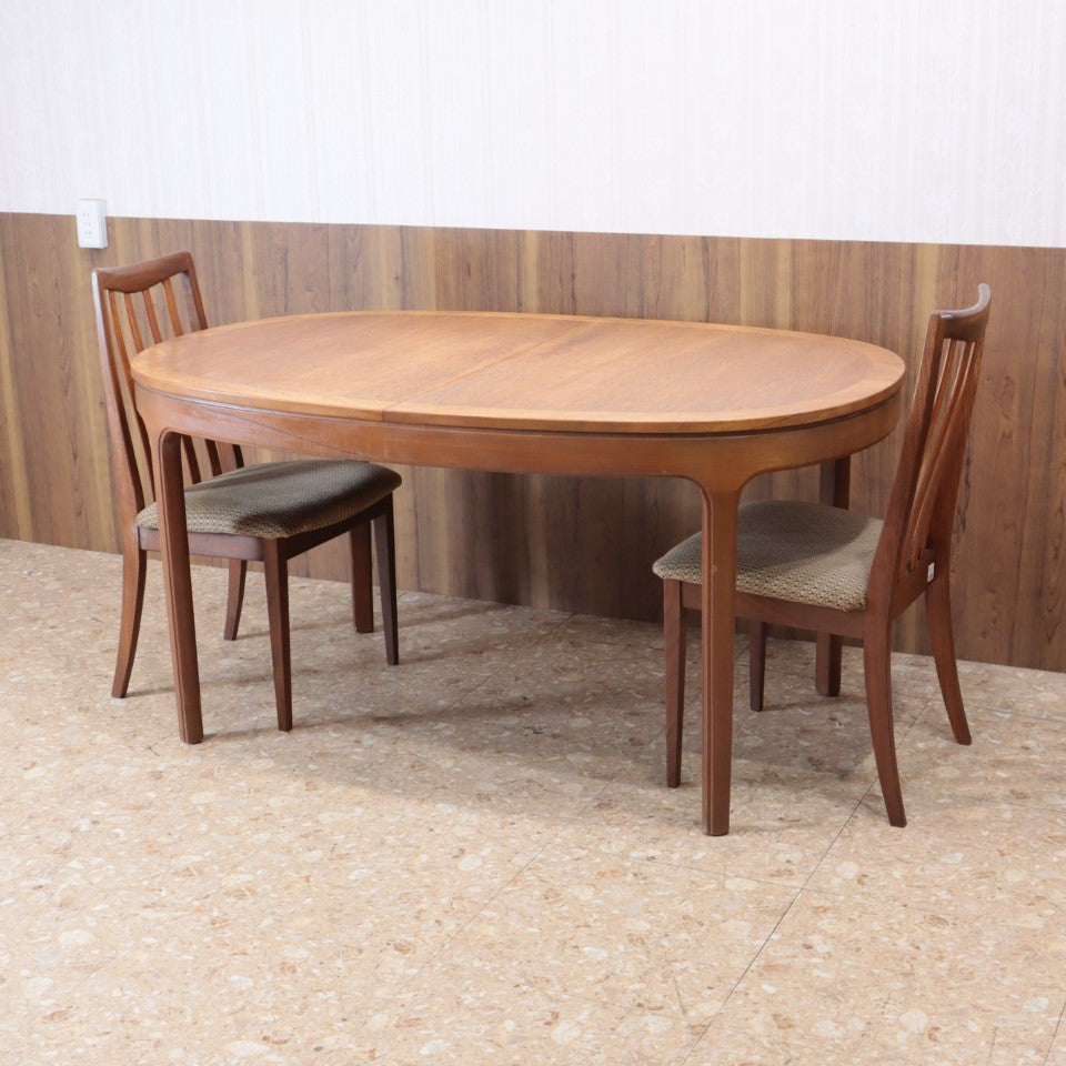 ダイニングテーブル ネイサン オーバル ヴィンテージ イギリス NATHAN チーク 伸長式
