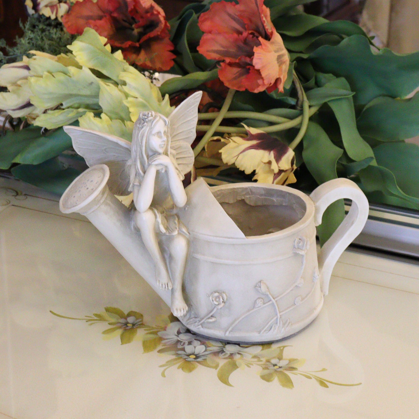 フェアリープランター 底穴あり ガーデンオブジェ 置物