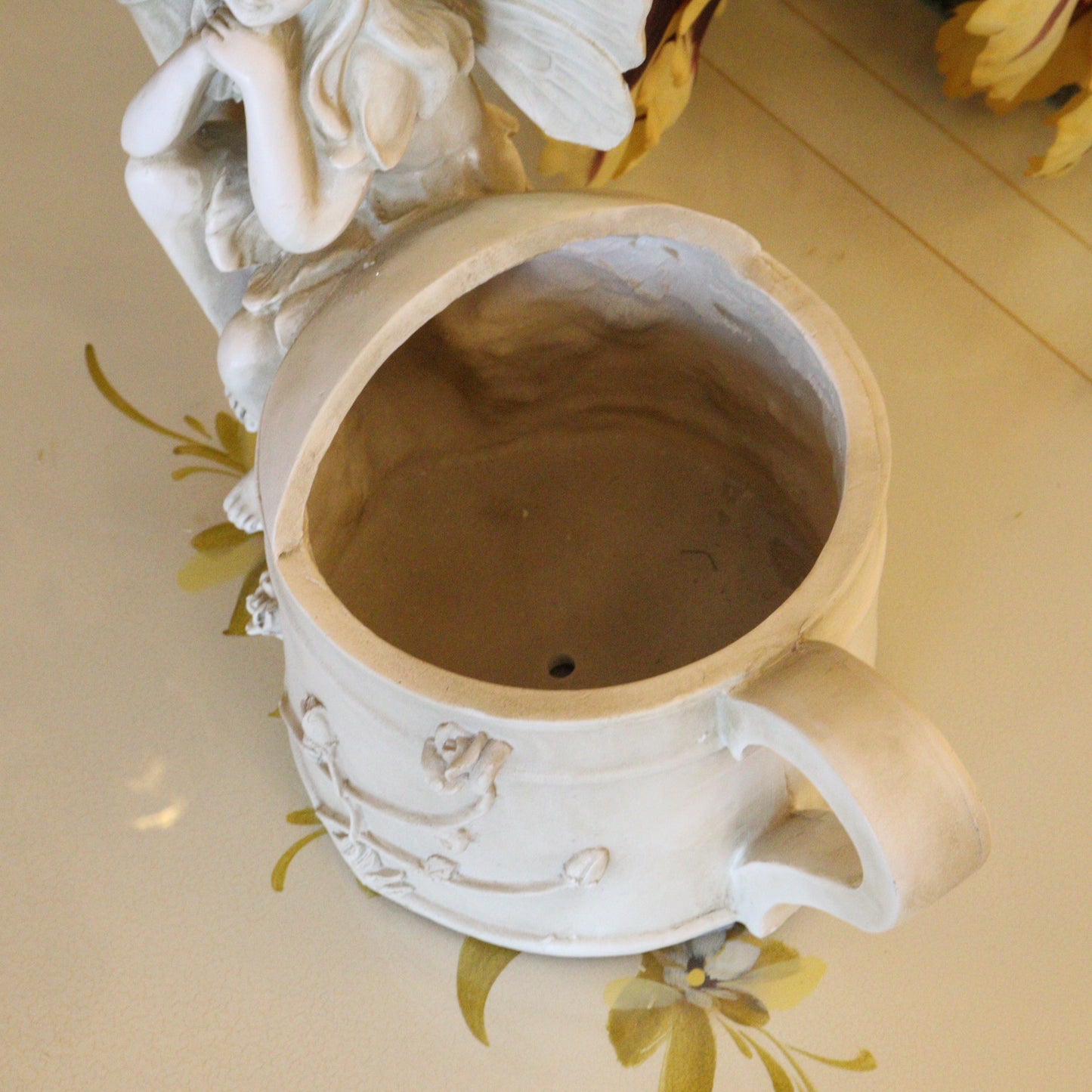 フェアリープランター 底穴あり ガーデンオブジェ 置物