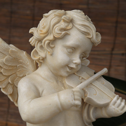 天使のオーナメント ガーデンオブジェ ヴァイオリンエンジェル 置物