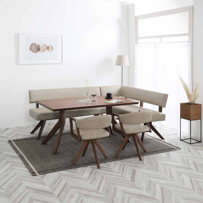 シギヤマ家具 回転チェア レブル ダイニングチェア 合皮 アイボリー ダークブラウン REBEL