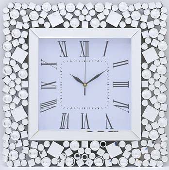 ミラー家具 掛時計 シルバー ウォールクロック グラムスタイル C