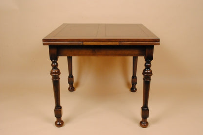 ダイニングテーブル 伸長式 80-135cm 木製 伸長式 4人用 茶 レトロ ドローリーフテーブル