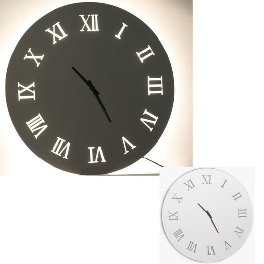 ミラー家具 掛時計 クロックミラー ラウンド グラムスタイル ルーメン