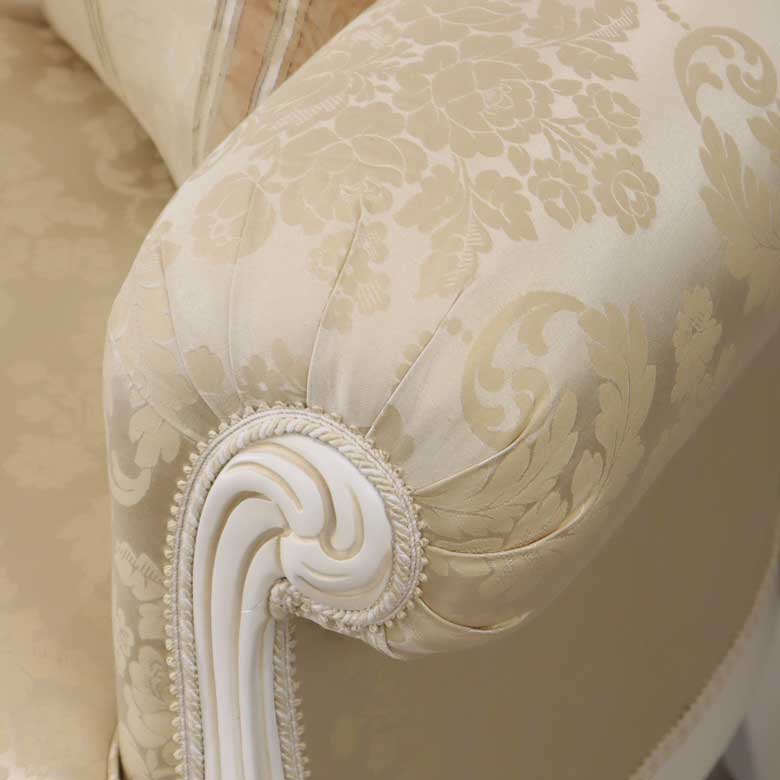 イタリア 2人掛け ソファ シャンパンゴールド ホワイト 2Pソファ Leblanc/2P