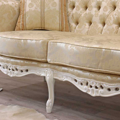 イタリア 2人掛け ソファ シャンパンゴールド ホワイト 2Pソファ Leblanc/2P