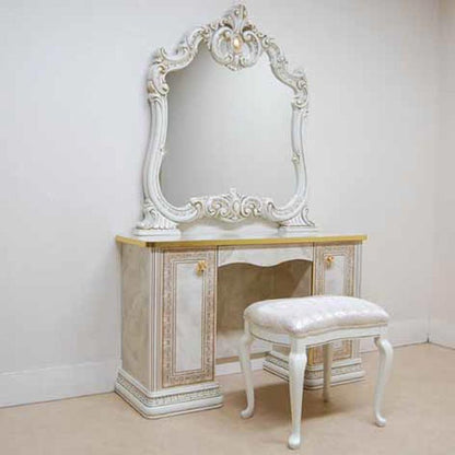 レオナルド ウォールミラーS 壁掛け 鏡 アイボリー イタリア キャメル