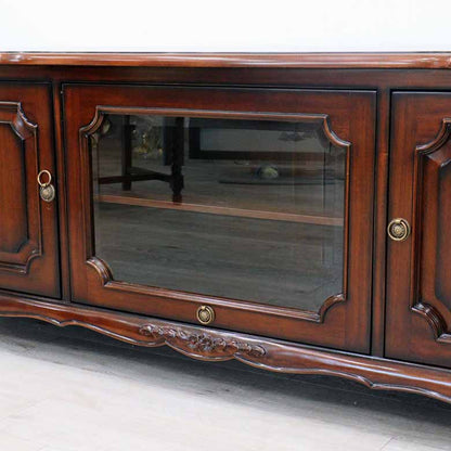 テレビボード マホガニー 120cm ローキャビネット テレビ台