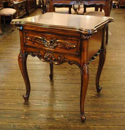 サイドテーブル マホガニー ランプテーブル チェスト 猫脚